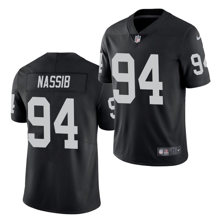 Men Oakland Raiders #94 Carl Nassib Nike Black Limited NFL Jersey